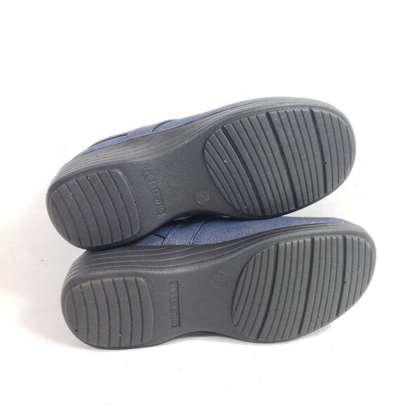 Ingaro Womens Size 7 Slip On Clogs Blue Glitter Textile - Picture 8 of 8